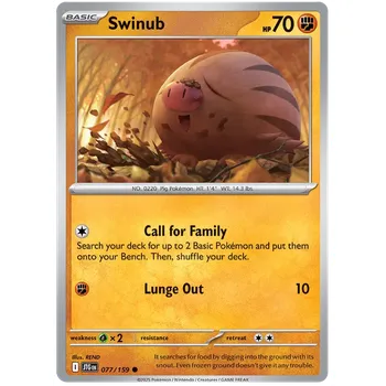 Karetní hra Pokémon TCG Swinub 077/159