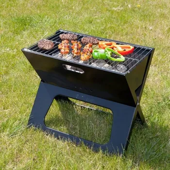 Skládací přenosný gril Avenberg TRUMPER (Jednoduchý, skládací a přenosný piknikový gril na dřevěné uhlí Ideální pro příležitostné grilování, vždy ho snadno přibalíte sebou na cestu – zabere velmi málo místa)