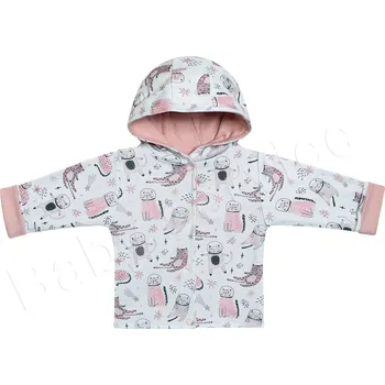 Dupačky Kabátek dvojitý oboustranný s kapucí Kočky Baby Service růžový