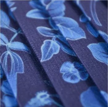 Plisovaný úplet Punto di Roma 230g květiny tmavé 57