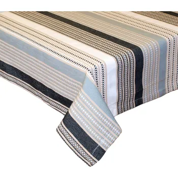Stolování Ubrus bavlněný Stripe černý, obdélník