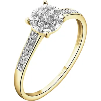 Prsten Prsten ze žlutého a bílého zlata s brilianty - 0,18 ct - ryzost 585 - 151.350