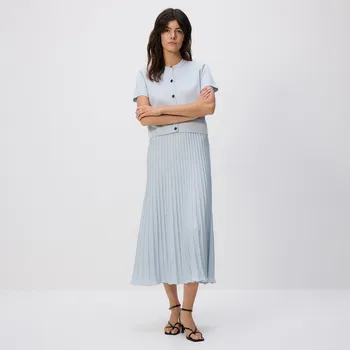 Dámská sukně Reserved - Strukturální midi sukně - bleděmodrá - 046EZ-05X - 046EZ-05X-XL