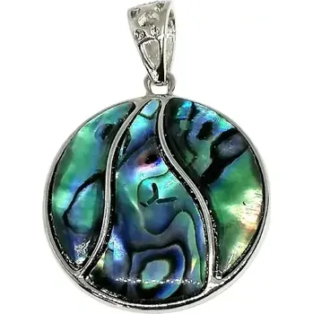 Přívěsek Přívěsek kolečko zdobené s mušlí paua