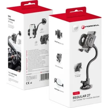 Car phone holder Forcell F-Grip Regular 27 cm windshield / dashboard / air vent black 449388