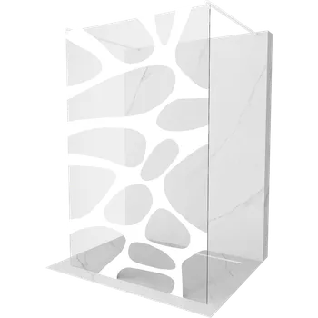 Mexen Kioto volně stojící sprchová stěna 140 x 200 cm, bílá vlna 8 mm, bílá - 800-140-002-20-97 Sprchové stěny