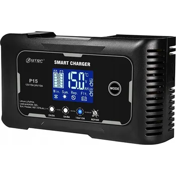 Nabíječka autobaterie P15 AUTOMATICKÁ NABÍJEČKA AKUMULÁTORŮ 12V/15A 24V/10A SMART