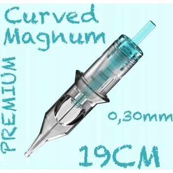 Tetovací jehla 19CM PREMIUM CARTRIDGE 0,30MM CURVED MAGNUM 1KS N5