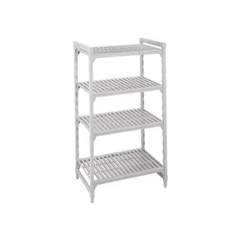 Dílenský regál REGÁLOVÉ SYSTÉMY - ZÁKLADNÍ ŘADA - HLOUBKA 500 MM, VÝŠKA 1800 MM - 4 ROŠTOVÉ POLICE