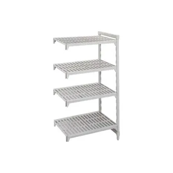 Dílenský regál REGÁLOVÉ SYSTÉMY - PŘÍDAVNÁ ŘADA - HLOUBKA 500 MM, VÝŠKA 1800 MM - 4 ROŠTOVÉ POLICE