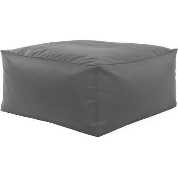 Taburet Taburetka šedá kostka ekokůže