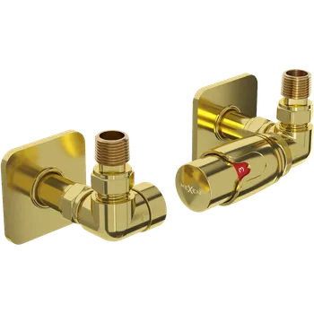 Mexen G00 sada termostatická axiální s krytkou S, zlatá - W903-900-909-50 Připojovací sady