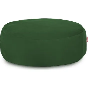 Taburet Plyšová podnožka tmavě zelená