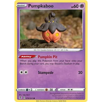 Karetní hra Pokémon TCG Pumpkaboo 076/203