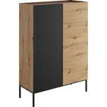 Skříňka Zulek 100 2D, Barva: dub artisan / dub artisan + černá MIRJAN 5903211407529