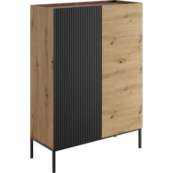 Komoda Komoda Zulek 100 2D, Barva: dub artisan / dub artisan + černá MIRJAN 5903211407529