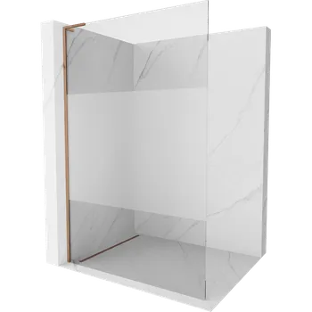 Mexen Kioto L sprchová stěna Walk-in 110 x 200 cm, transparentní / matná, růžové zlato - 800-110-103-60-35 Sprchové stěny