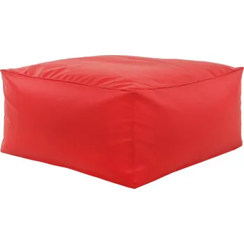 Taburet Taburetka červená kostka ekokůže