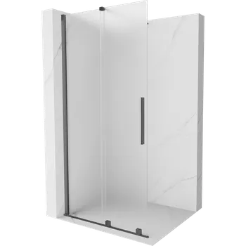 Mexen Velar posuvná sprchová stěna Walk-in 85 x 200 cm, matné sklo 8 mm, kartáčovaná gun gray - 871-085-000-33-66 Sprchové stěny