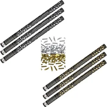 Konfeta SADA Konfety 80 cm ZLATÉ - STŘÍBRNÉ metalické - Silvestr - 6 ks