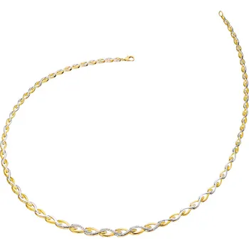 Náhrdelník Zlatý náhrdelník s diamanty - 0,10 ct - ryzost 585 - 110.693