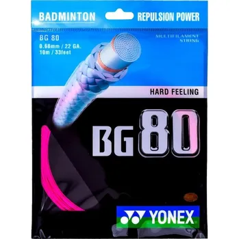 Badmintonový výplet Badmintonový výplet Yonex BG 80, 10m, pink - 0.68 mm YONEX