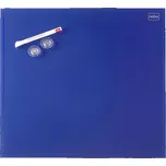 Skleněná magnetická tabule Nobo 30x30cm, modrá