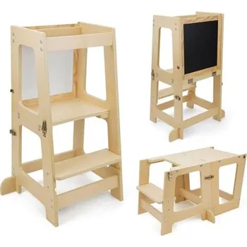 Dětsný nábytek Hračka Učící věž Prema 3v1 - přírodní