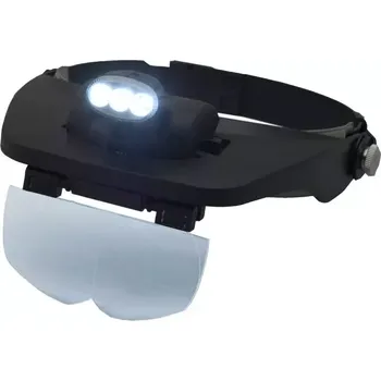 Lupa Náhlavní lupa s osvětlením Digiphot HM-1235 - 1,2x; 1,8x; 2,5x; 3,5x (102mm)