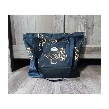 Dámská kabelka přes rameno s motýlem černá