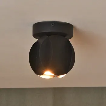 Lampička HELam Stropní bodové svítidlo GAMBIT, černé, Ø 10 cm, kov, GU10 LED černá 1 x 4,8 W LED - Doprava zdarma