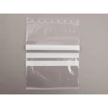Sáček na potraviny Uzavíratelný ZIP Sáček s popisovacími pruhy - 150x220mm /100ks