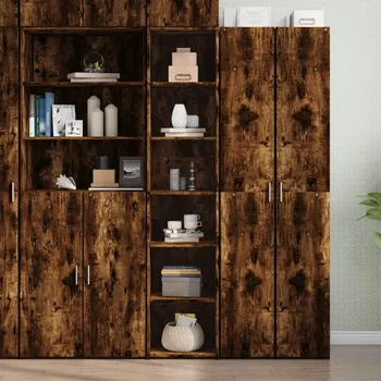 přebalovací pult a komoda Skříň highboard kouřový dub 40 x 41 x 185 cm kompozitní dřevo Hnědá3281670