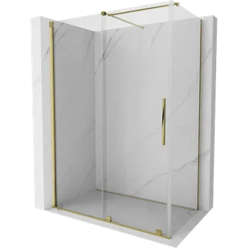 Mexen Velar sprchový kout posuvný 160 x 80 cm, transparentní, zlatý - 871-160-080-01-50 Sprchové kouty