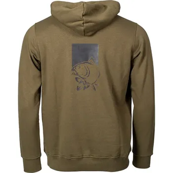Rybářské oblečení Nash mikina MAKE IT HAPPEN HOODY FISH LOGO GREEN Velikost: M