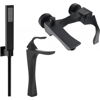 Vodovodní baterie Mexen Estrella R02 vanová sada, černá - 72313R02-70 Bateriové soupravy