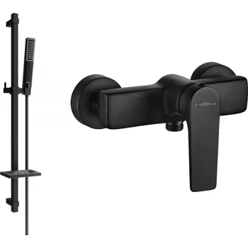 Vodovodní baterie Mexen Lynx DQ72 sprchová baterie se sprchovou soupravou, černá - 74594DQ72-70 Bateriové soupravy