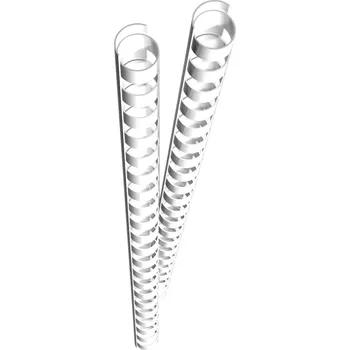 Vázací hřbet Genie Plastové kroužky pro vazbu A4 10 mm bílé 25 ks