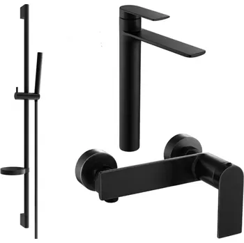 Vodovodní baterie Mexen Zero DS70 sprchová sada, černá - 71114DS70-70 Bateriové soupravy