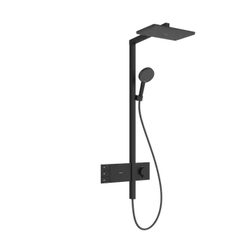 Vodovodní baterie Hansgrohe Raindance Alive Q - Showerpipe 210/340 2jet s termostatem ShowerSelect Comfort, černá matná 24590670