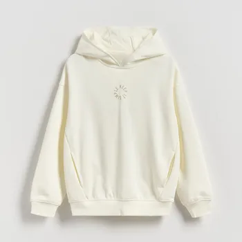 Chlapecká mikina Reserved - Mikina s kapucí - krémová - 416CJ-01X - 416CJ-01X-158