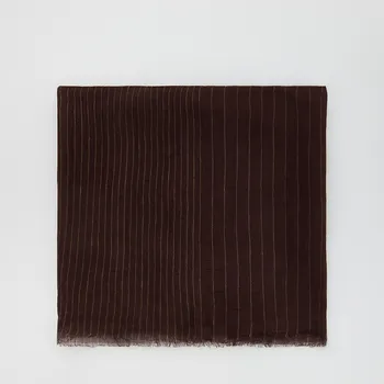 Čepice Reserved - Lněný šátek - tmavě hnědá - 230CP-89X - 230CP-89X-ONE