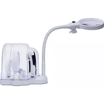 Lupa Stolní zvětšovací lupa s osvětlením Verkgroup V-09112 - 2x; 5x; 16x (90mm/75mm/37mm)