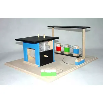 Příslušenství k autodráze Dřevěná myčka s benzínkou