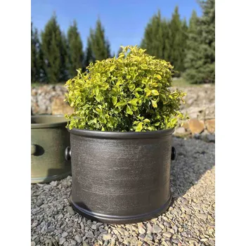 Zahradní dekorace ZahradniDekorace VÝPRODEJ: poslední kus- antracit - květináč s úchyty II, výška 46cm