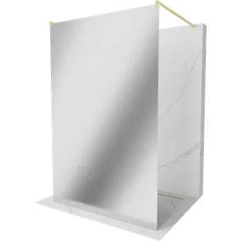Mexen Kioto volně stojící sprchová stěna 120 x 200 cm, zrcadlo 8 mm, zlato kartáčované - 800-120-002-55-50 Sprchové stěny