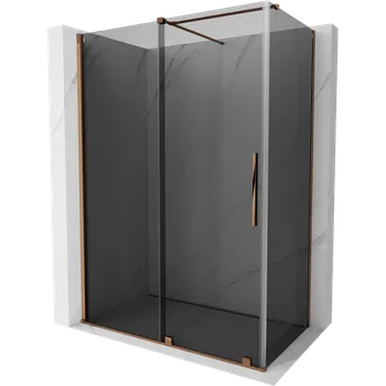 Mexen Velar sprchový kout posuvný 160 x 80 cm, grafit, růžové zlato - 871-160-080-41-60 Sprchové kouty