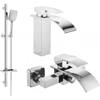 Vodovodní baterie Mexen Aries DQ62, vanová sada, chrom - 744803DQ62-00 Bateriové soupravy