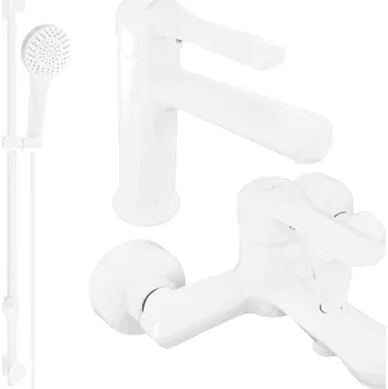 Vodovodní baterie Mexen Sabre DF05 vanová sada, bílá - 72103DF05-20 Bateriové soupravy