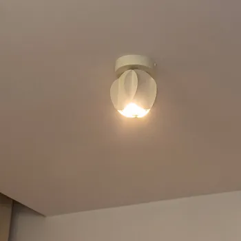 Lampička HELam Stropní bodové svítidlo GAMBIT, krémově bílé, Ø 10 cm, kov, GU10 LED krémově bílá 1 x 4,8 W LED - Doprava zdarma